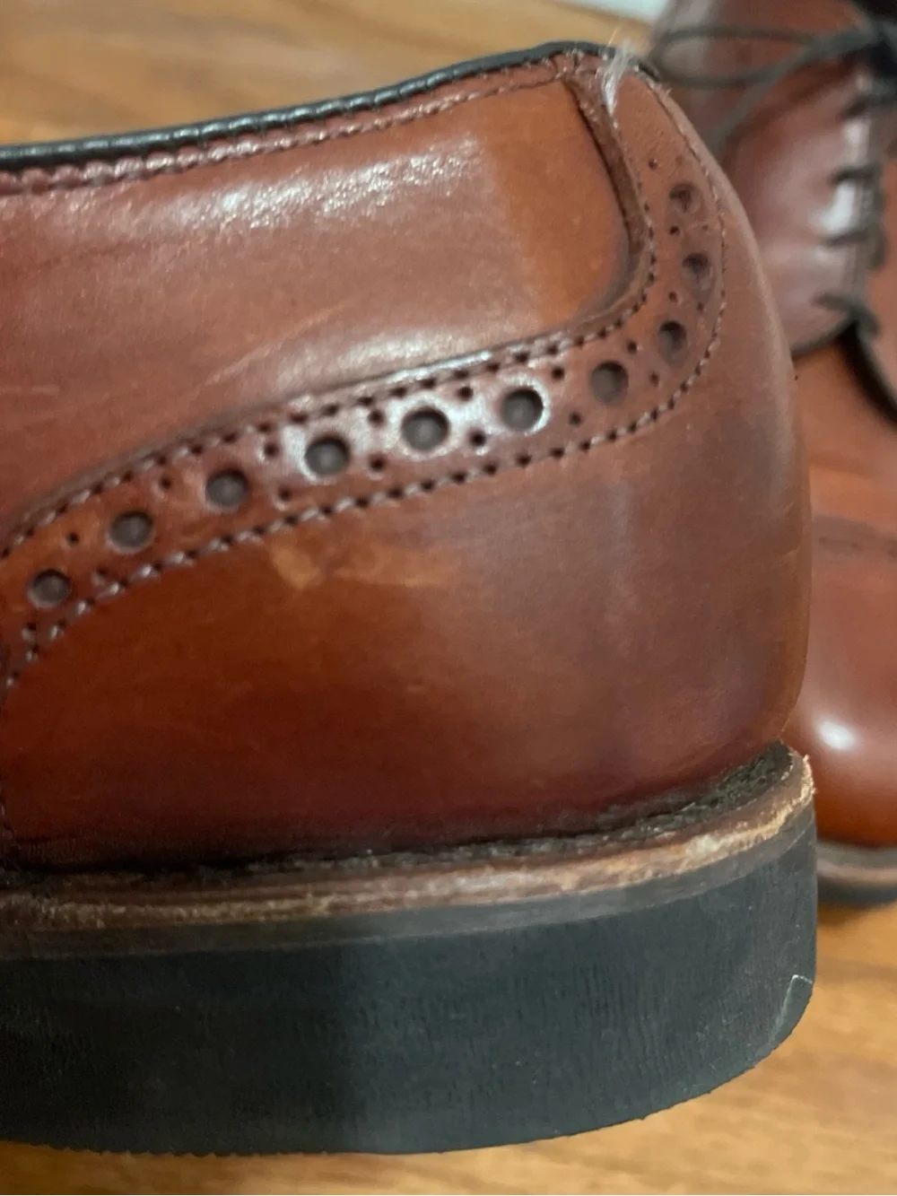 Men's Allen Edmonds Brown Cap Toe Oxfords 11D Style 3458